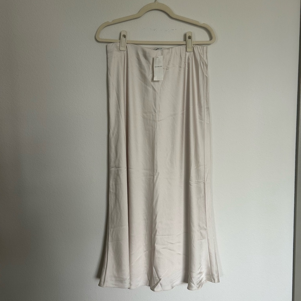 Satin Column Maxi Skirt